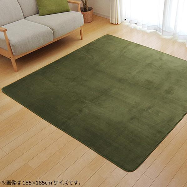ラグ カーペット 『ピオニー』 グリーン 約200×300cm (ホットカーペット対応) 9810255【同梱・代引不可】
