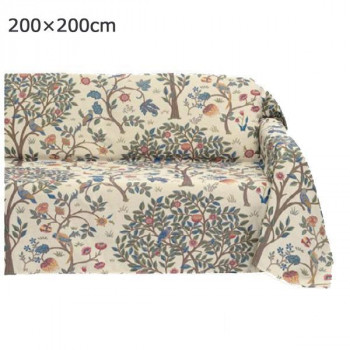 川島織物セルコン Morris Design Studio ケルムスコットツリー マルチカバー 200×200cm HV1722 BE ベージュ【メーカー直送】代引き・銀行振込前払い・同梱不可