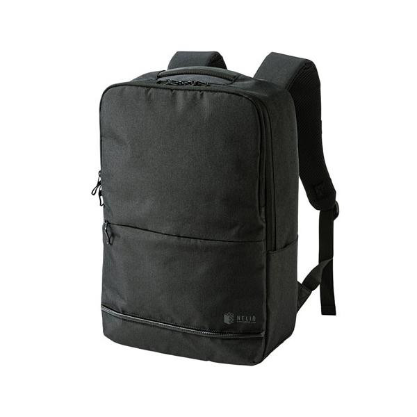 送料無料  サンワサプライ カジュアルPCバックパック BAG-BP16BK  スクエア型バックパック。
