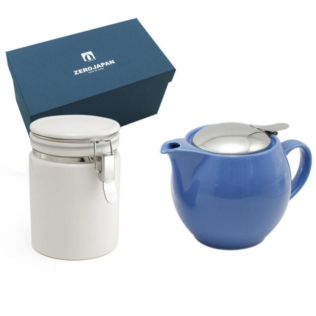 ZERO JAPAN ユニバーサルティーポット3人用+ティーキャニスター ZG-005 BB・ブルーベリー |b03の通販は
