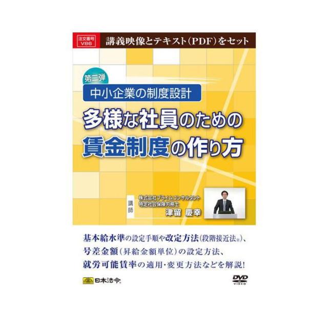 送料無料  DVD 中小企業の制度設計 多様な社員のための賃金制度の作り方 V86  講義映像とテキスト(PDF)をセット!