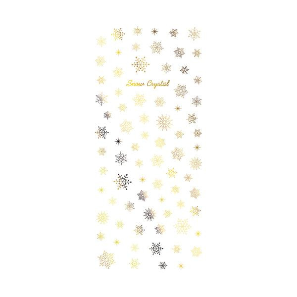 TSUMEKIRA(ツメキラ) ネイルシール Snow Crystal ゴールド SG-YUK-102 薄い 日本製 高品質 送料無料（普通郵便）