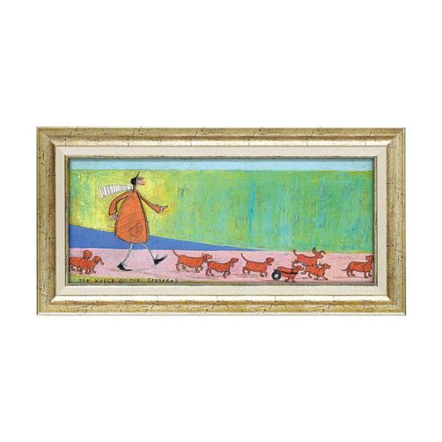 送料無料  ユーパワー アートフレーム サム トフト 「ソーセージ大行進」 ST-10027  絵と額がセットになった商品です。の通販は 13,268円