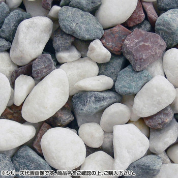 マツモト産業 ヤマト天然砂利・玉砂利 スペシャル五色 5分(14〜20mm)内外 18kg |b03の通販は