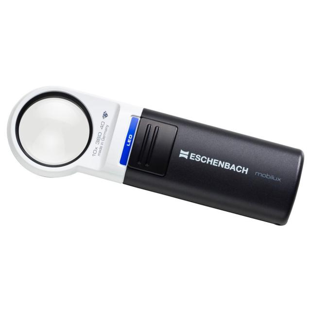 送料無料 エッシェンバッハ　LEDワイドライトルーペ　(10倍)　1511-10 LEDライト付き手持ちルーペ。