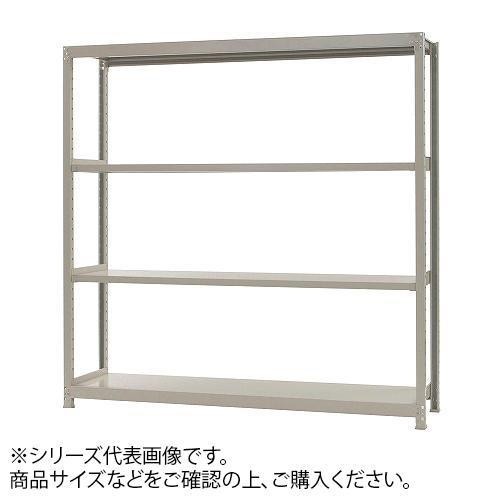 軽中量ラック　耐荷重200kgタイプ　単体　間口900×奥行300×高さ1200mm　4段　アイボリー【送料無料】（同梱・代引不可）