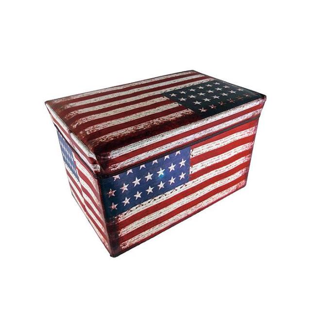 ポイント増量中 クーポンあり ヴィンテージ風のデザインがおしゃれ ボックスなイス 国旗柄 L アメリカ Wj 2 の通販はau Pay マーケット プロフィット