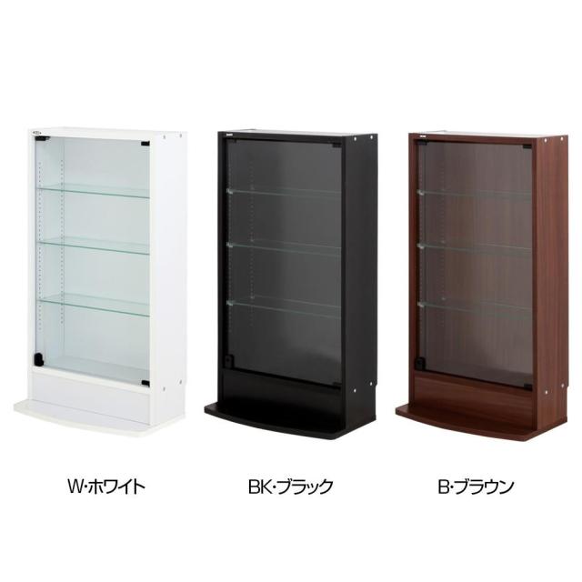 コレクションラック レギュラー ロータイプ 奥行19cm本体 CR-T5519L　W・ホワイト【同梱・代引不可】