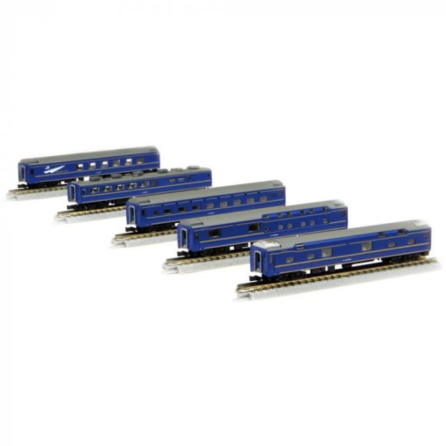 送料無料  24系北斗星 JR東日本編成 5両増結セット T010-3  1/220スケールの車両。