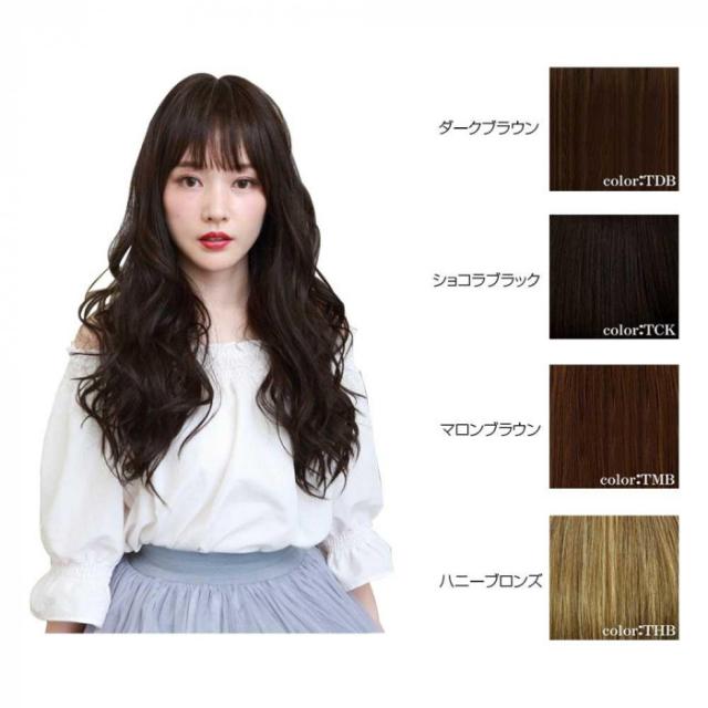 送料無料  プリシラ オールウィッグ シアーウェーブロング A-702 耐熱　TCK・ショコラブラック  お手軽にイメージチェンジ♪