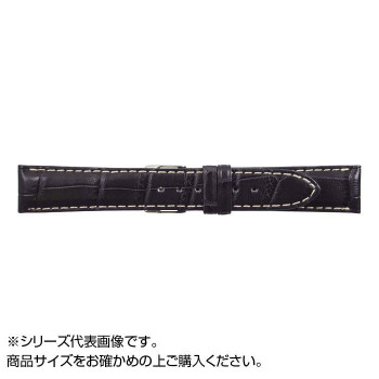 MIMOSA(ミモザ) 時計バンド クロコマット 18mm ネイビー/ホワイトステッチ (美錠:銀) WRM-NW18【送料無料】