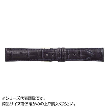 MIMOSA(ミモザ) 時計バンド クロコマット 22mm ネイビー (美錠:銀) WRM-N22【送料無料】