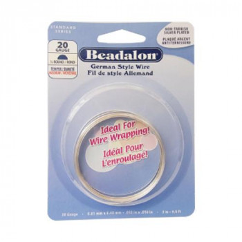 Beadalon(ビーダロン) ハーフラウンドワイヤー ノンターニッシュシルバー 0.81mm×3m 20 手芸におすすめ!