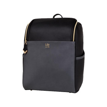 送料無料  Lily リュックサック Bag-Lily01 ブラック×グレー  A4サイズ対応