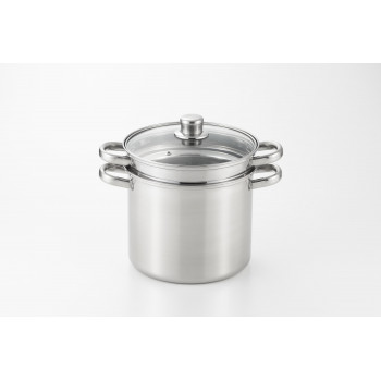 送料無料 Toscana(トスカーナ)　パスタポット22cm　(ガラス蓋付)　SJ3120 パスタも煮込み料理もおまかせ!