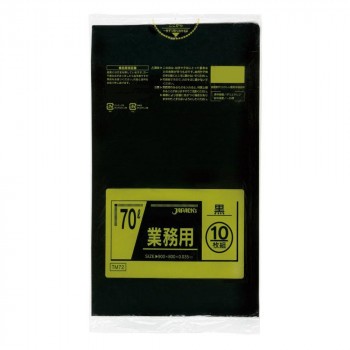 ジャパックス スタンダードポリ袋70L 黒 10枚×40冊 TM72 |b03