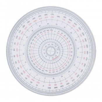 全円分度器 12cm型 1-822-0000 製図用品です。