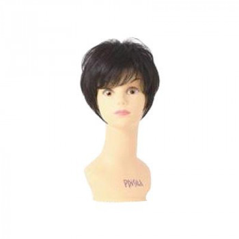 送料無料  プリシラ ミセス六分ウィッグ フェザーカールハーフ 耐熱 ショコラブラック A-116-TCK  頭頂部を覆って広範囲をカバーする六分ウィッグ