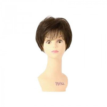 送料無料  プリシラ ミセス六分ウィッグ フェザーカールハーフ 耐熱 ダークブラウン A-116-TDB  頭頂部を覆って広範囲をカバーする六分ウィッグ