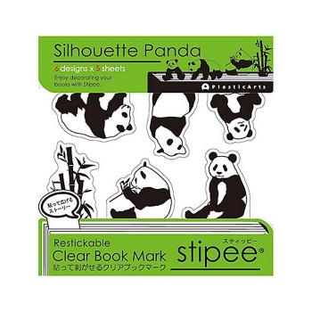 Stipee スティッピー 貼って剥がせるクリアブックマーク 付箋 ふせん モノクロシルエット シルエットパンダ Stp 053 送料無料 ネの通販はau Pay マーケット 良いもの本舗 Au Pay マーケット店