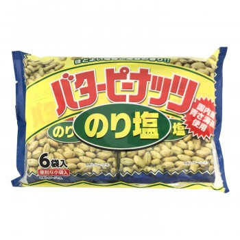 タクマ食品 バターピーナッツ　のり塩味 64袋（16×4個入）【送料無料】（同梱・代引不可）