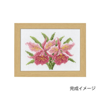 刺しゅうキット 12ケ月の花フレーム〜マリー・カトリーヌ コレクション〜 1月カトレア 7506 暮らしの中に彩りのある優雅な空間を