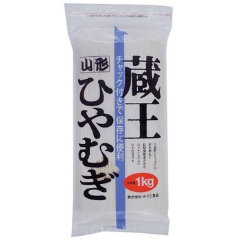 みうら食品 チャック付蔵王ひやむぎ 1kg×10袋代引き・銀行振込前払い