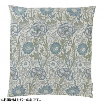 川島織物セルコン Morris Design Studio ピンクアンドローズ 座布団カバー 55×59cm LL1718 B ブルー【メーカー直送】代引き・銀行振込前