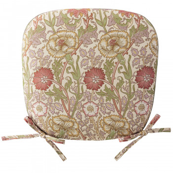送料無料 川島織物セルコン Morris Design Studio ピンクアンドローズ ダイニングシートクッション 45×43Vcm LN1718 P ピンク 春らしいパステルカラーの可愛らしさが特徴です