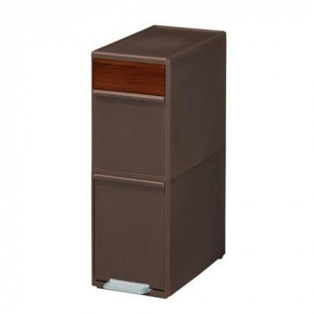 分別スイングステーション2段 (木目調パネル) BWP-11BSWS DBrダークブラウン【メーカー直送】代引き・銀行振込前払い・同梱不可