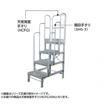 Gシリーズ用オプション　天板背面手すり　HCFG【メーカー直送】代引き・銀行振込前払い・同梱不可