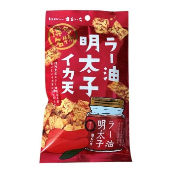 まるいち いか天 ラー油明太子味 36g×50個入 G0389【送料無料】（同梱・代引不可）