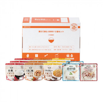 アルファー食品 備えて安心お米の12食セット 1470g ×4箱セット 11421781【送料無料】（同梱・代引不可）