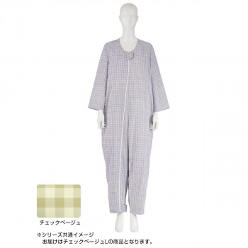 送料無料  フドーねまきB 厚手 チェックベージュ L 106894  使いやすいシンプルなデザイン!