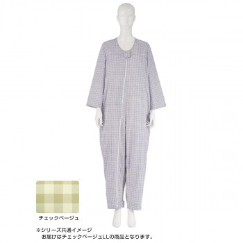 フドーねまきB 厚手 チェックベージュ LL 106895【メーカー直送】代引き・銀行振込前払い・同梱不可