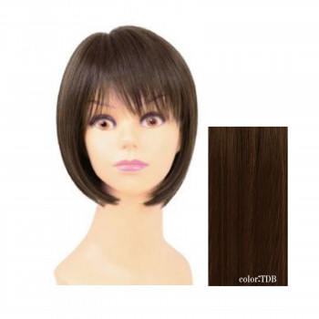送料無料  プリシラ 帽子ウィッグフィットショートボブ耐熱 ダークブラウン BO-11-TDB  ちょっぴり前下がりのおしゃれショートボブ