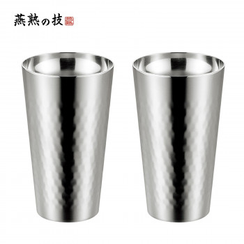 よこやま　燕熟の技　チタン二重タンブラー240ml　2P(ミラー仕上げ)　EJA-3000【同梱・代引不可】の通販は