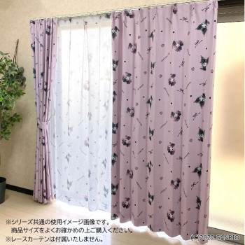 送料無料  サンリオ クロミ マイメロディ 真夜中のメロクロ カーテン2枚セット 100×200cm SB-617-S  クロミとマイメロディのカーテンの通販は 8,021円