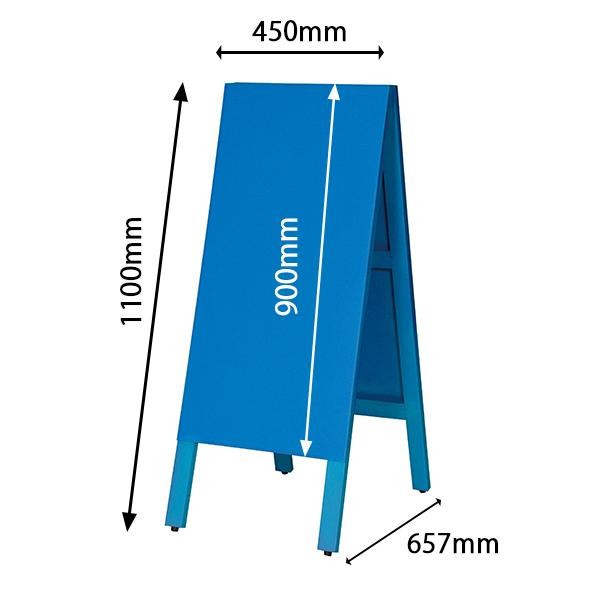 馬印 多目的A型案内板 青いこくばん WA450VB |b03の通販はau PAY