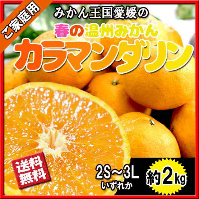 カラマンダリン 家庭用 温州みかん 春みかん 愛媛県産 2s 3l いずれか 約2ｋｇ 送料無料の通販はau Pay マーケット ベジろう