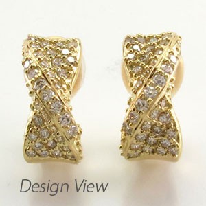 ダイヤモンド イヤリング レディース クリップ ゴールド 18k パヴェ ゴージャスツイスト ヒネリ 18金の通販は ダイヤモンド イヤリング レディース クリップ ゴールド 18k パヴェ ゴージャスツイスト ヒネリ 18金の通販は