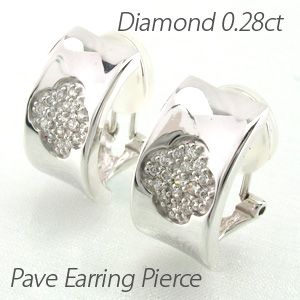 ダイヤモンド イヤリング レディース クリップ ゴールド 18k ピアス パヴェ フラワー 18金 K18の通販は