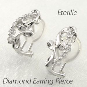 ダイヤモンド イヤリング レディース クリップ ピアス プラチナ 900 シンプル ウェーブの通販は 61,820円