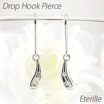 ピアス ゴールド 18k ダイヤモンド ドロップ 露 ツユ 地金 揺レル K18の通販は