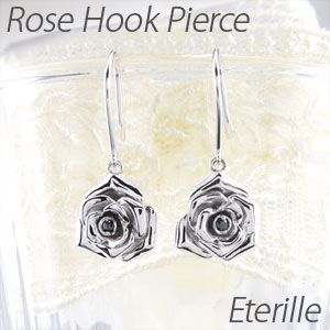 プラチナ900ピアス ダイヤ0.01ct 薔薇の形 日本全国送料無料商品 特集 プラチナ900ピアス ダイヤ0.01ct