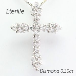 クロス ネックレス レディース ダイヤモンド ゴールド 18k ペンダント 十字架 18金 K18の通販はその他アクセサリー・ジュエリー