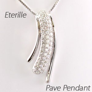 ダイヤモンド ネックレス レディース プラチナ 900 ペンダント パヴェ ゴージャス カーブ 1.00ct