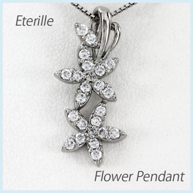 ネックレス ダイヤモンド ゴールド 18k ペンダント フラワー 18金 K18の通販は