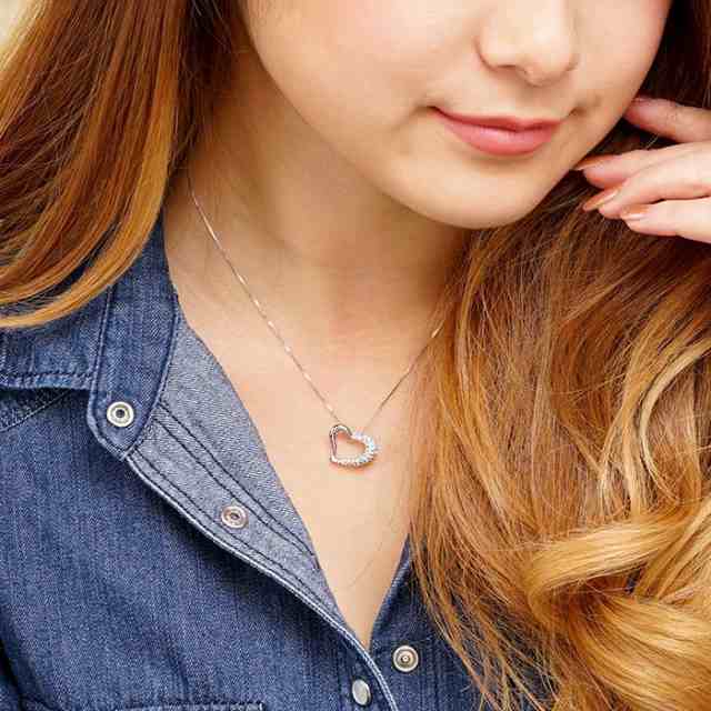 ハート ネックレス ダイヤモンド ゴールド 18k ペンダント オープンハート パヴェ 18金の通販は ハート ネックレス ダイヤモンド ゴールド 18k ペンダント オープンハート パヴェ 18金の通販は