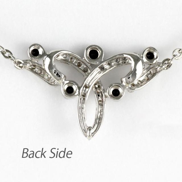 ブラックダイヤモンド ネックレス ゴールド 18k ペンダント